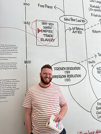 man framför whiteboard