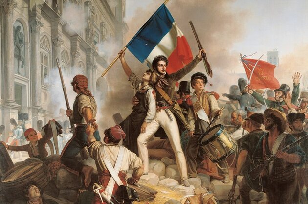 Franska flaggan under revolutionen