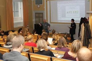 students in lecture hall